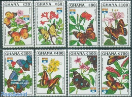 Ghana 1992 Genova 92 8v, Mint NH, Nature - Butterflies - Flowers & Plants - Autres & Non Classés