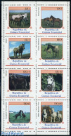 Equatorial Guinea 1976 Horses 8v M/s, Mint NH, Nature - Horses - Guinée Equatoriale