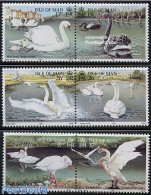Isle Of Man 1991 Swans 3x2v [:], Mint NH, Nature - Birds - Swans - Man (Ile De)