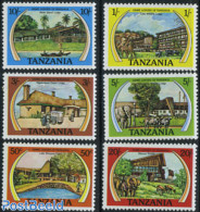 Tanzania 1978 Safari Hotels 6v, Mint NH, Nature - Various - Elephants - Hotels - Tourism - Hotel- & Gaststättengewerbe