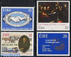 Ireland 1994 Mixed Issue 4v, Mint NH, Health - Nature - Transport - Food & Drink - Horses - Automobiles - Art - Painti.. - Neufs