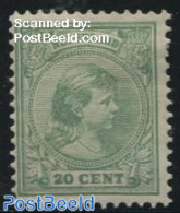Netherlands 1891 20c Green, Stamp Out Of Set, Unused (hinged) - Neufs