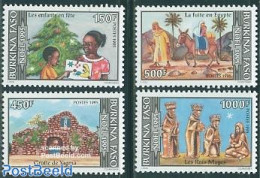 Burkina Faso 1995 Christmas 4v, Mint NH, Religion - Christmas - Weihnachten