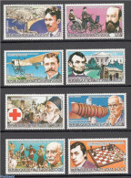 Upper Volta 1984 Famous Persons 8v, Mint NH, Health - History - Sport - Transport - Red Cross - American Presidents - .. - Red Cross