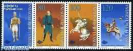 Bosnia Herzegovina 1996 Military Uniforms 4v [:::], Mint NH, Nature - Various - Horses - Uniforms - Costumi