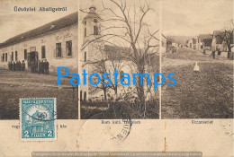 229688 HUNGARY UDVOZLET ABALIGETROL MULTI VIEW CIRCULATED TO ARGENTINA POSTAL POSTCARD - Ungheria