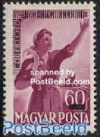 Hungary 1952 Budapest Exposition Overprint 1v, Mint NH, Various - Philately - Agriculture - Ungebraucht