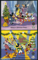 Sierra Leone 1988 Christmas, Disney 2 S/s, Mint NH, Religion - Christmas - Art - Disney - Christmas