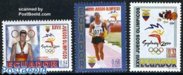 Ecuador 2000 Olympic Games 3v, Mint NH, Sport - Athletics - Olympic Games - Athletics