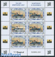 Austria 2007 Stamp Day, Shipping Post M/s, Mint NH, Transport - Post - Stamp Day - Ships And Boats - Art - Paintings - Ungebraucht