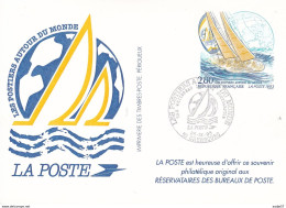 France Carte Postale Entier Postal Les Postiers Autour Du Monde Souvenir Philatélique CHERBOURG Le 25 Septembre 1993 - Brieven En Documenten