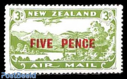 New Zealand 1931 Airmail Overprint 1v, Unused (hinged), Transport - Aircraft & Aviation - Neufs