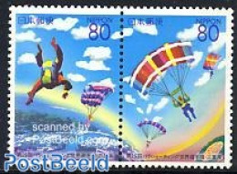 Japan 2000 Mie, Parachuting 2v [:], Mint NH, Sport - Parachuting - Sport (other And Mixed) - Nuevos