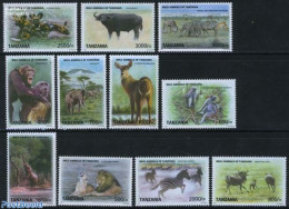 Tanzania 2009 Wild Animals 11v, Mint NH, Nature - Animals (others & Mixed) - Cat Family - Elephants - Monkeys - Zebra - Tansania (1964-...)