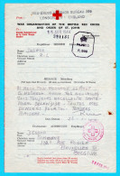 RODE KRUIS Formulier Engeland 1944 Naar Bruxelles Met Censuur Merken - Weltkrieg 1939-45 (Briefe U. Dokumente)