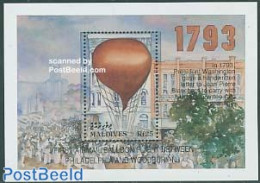 Maldives 1993 J.P. Blanchard Airmail S/s, Mint NH, Transport - Post - Balloons - Post