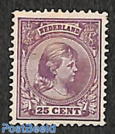 Netherlands 1891 25c, Purple, Stamp Out Of Set, Unused (hinged) - Ungebraucht