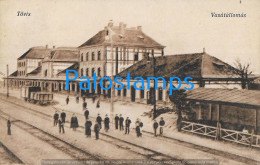 229689 ROMANIA RUMANIA TÖVIS STATION TRAIN CIRCULATED TO AUSTRIA POSTAL POSTCARD - Roumanie