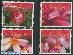 Norfolk Island 2011 Christmas, Flowers 4v, Mint NH, Nature - Religion - Flowers & Plants - Christmas - Christmas
