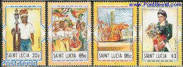 Saint Lucia 1996 Carnival 4v, Mint NH, Various - Folklore - St.Lucia (1979-...)