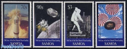 Samoa 1999 Moonlanding Anniversary 4v, Mint NH, Transport - Space Exploration - Samoa