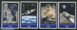 Fiji 1999 Moonlanding Anniversary 4v, Mint NH, Transport - Space Exploration - Autres & Non Classés