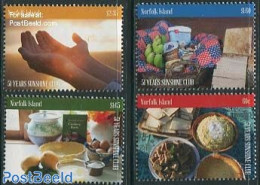 Norfolk Island 2012 51 Years Sunshine Club 4v, Mint NH, Health - Food & Drink - Alimentazione