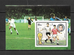 Fujeira 1972 Football World Cup - West Germany 1974 IMPERFORATE MS MNH - Fudschaira