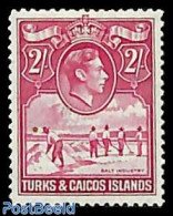 Turks And Caicos Islands 1938 2Sh, Stamp Out Of Set, Unused (hinged) - Autres & Non Classés