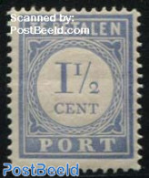 Netherlands 1912 1.5c, Type I, Stamp Out Of Set, Mint NH - Taxe