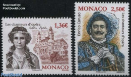 Monaco 2016 Opera Singers 2v, Nellie Melba, Enrico Caruso, Mint NH, Performance Art - Music - Theatre - Unused Stamps