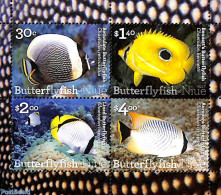 Niue 2017 Butterfly Fish 4v M/s, Mint NH, Nature - Fish - Fishes