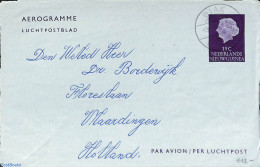 Dutch New Guinea 1961 Aerogramme 35c, From Biak To Holland, Used Postal Stationary - Autres & Non Classés