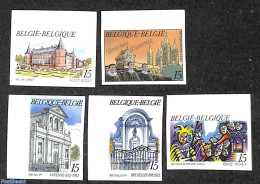 Belgium 1992 Tourism 5v, Imperforated, Mint NH, Various - Folklore - Tourism - Art - Castles & Fortifications - Sculpt.. - Unused Stamps