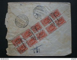 RUSSIA RUSSIE РОССИЯ STAMPS COVER 1922 REGISTER MAIL RUSSLAND KIEW UKRAINA TO ITALY 100 T VERMIGLIO YVERT N.208b - Brieven En Documenten