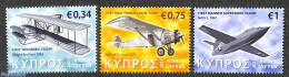 Cyprus 2021 Aeroplanes 3v, Mint NH, Transport - Aircraft & Aviation - Ongebruikt