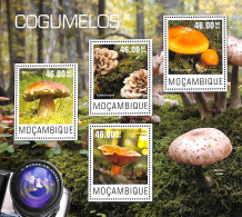 Mozambique 2014 Mushrooms 4v M/s, Mint NH, Nature - Mushrooms - Funghi