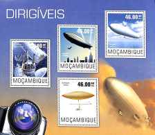 Mozambique 2014 Zeppelins 4v M/s, Mint NH, Transport - Zeppelins - Zeppeline