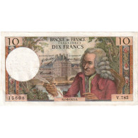 France, 10 Francs, 1972, V.782, TTB, Fayette:62.57, KM:147d - 10 F 1963-1973 ''Voltaire''