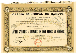 CASINO MUNICIPAL De BANDOL - Tourisme