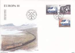 SWEDEN SCHWEDEN SUEDE Europa 1988 MI 1501 - 1503 FDC - Trains