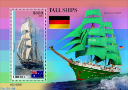 Liberia 2022 Tall Ships , Mint NH, History - Transport - Flags - Ships And Boats - Ships