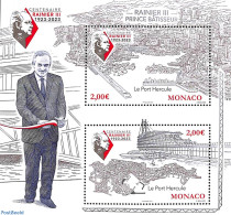 Monaco 2023 Rainier III, Port Hercule S/s, Mint NH, Transport - Various - Ships And Boats - Maps - Unused Stamps