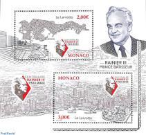 Monaco 2023 Rainier III, Le Larvotto S/s, Mint NH, Various - Maps - Unused Stamps