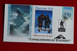 1988 Australia Bicentennial Special Conquerors Of Everest Stationery Sherman Bull Mountaineering Escalade Alpinisme - Escalade