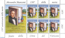 Vatican 2023 Allessandro Manzoni M/s, Mint NH, Art - Authors - Neufs