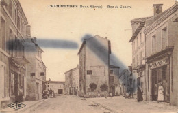 CPA Champdeniers-Rue De Genève-Timbre-RARE       L2954 - Champdeniers Saint Denis