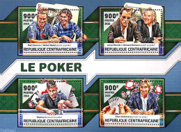 Central Africa 2016 Poker 4v M/s, Mint NH, Sport - Playing Cards - Repubblica Centroafricana