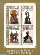 Central Africa 2016 Henry Moore 4v M/s, Mint NH, Art - Sculpture - Beeldhouwkunst