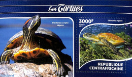 Central Africa 2015 Turtles S/s, Mint NH, Nature - Reptiles - Turtles - Central African Republic